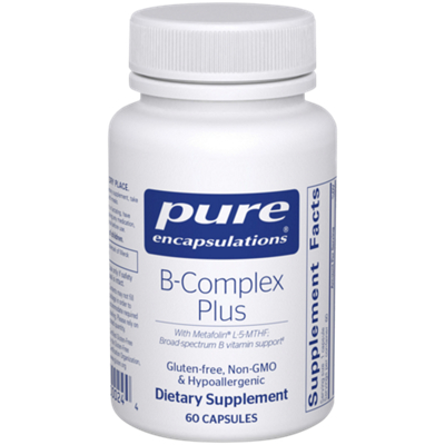B-Complex Plus with Metafolin L-5-MTHF (60 Capsules)
