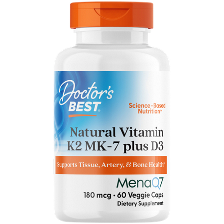 Doctors Best Natural Vitamin K2 MK-7 plus D3 bottle front