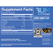 Supplement Facts label for RAW Essential Pre-Workout Powder Blue Raspberry