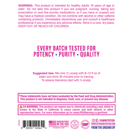 Directions for RAW Thavage Pre-Workout Powder South Beach Slush