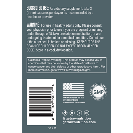 RAW Signal Testosterone Booster with Fadogia Agrestis Capsules