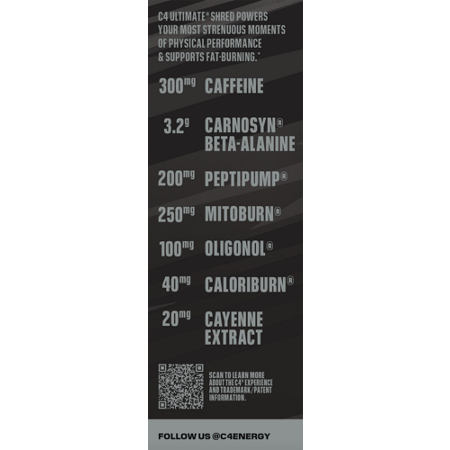 C4 Ultimate Shred Pre-Workout Pink Lemonade ingredients view 4