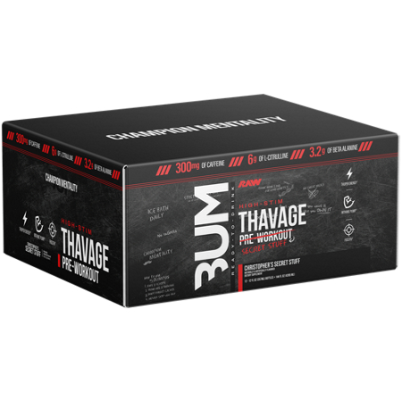 RAW CBUM Thavage RTD Pre-Workout Directions
