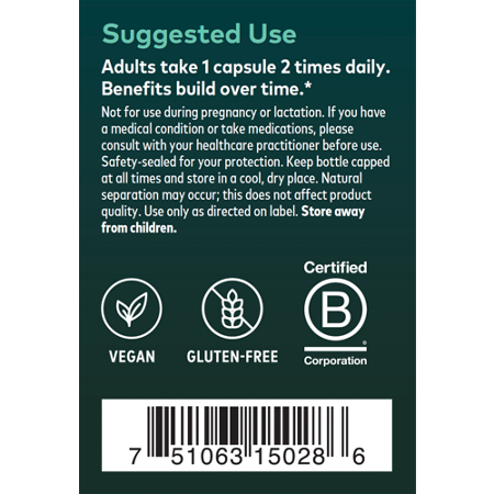 Directions for Gaia Herbs Ashwagandha Root Vegan Capsules 350 MG