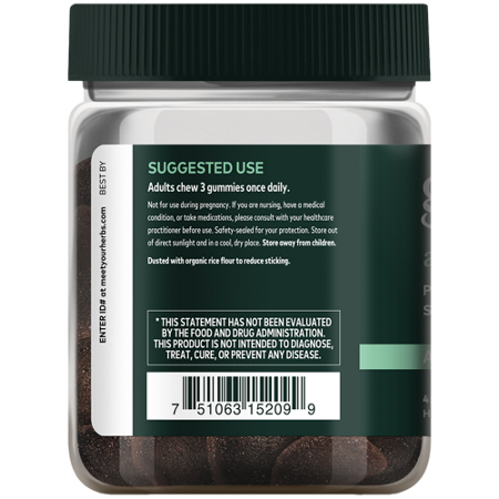 Gaia Herbs Organic Ashwagandha Gummies label view 4