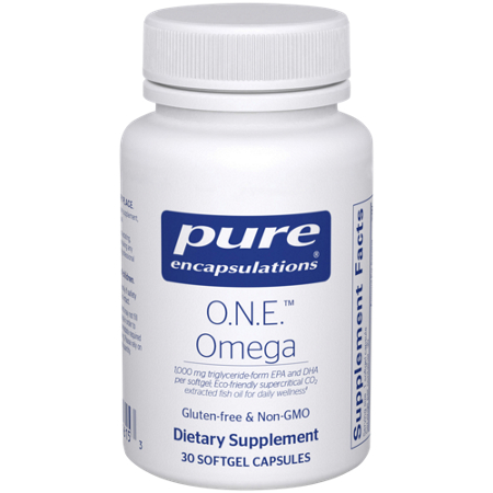 Pure Encapsulations ONE Omega softgel bottle front