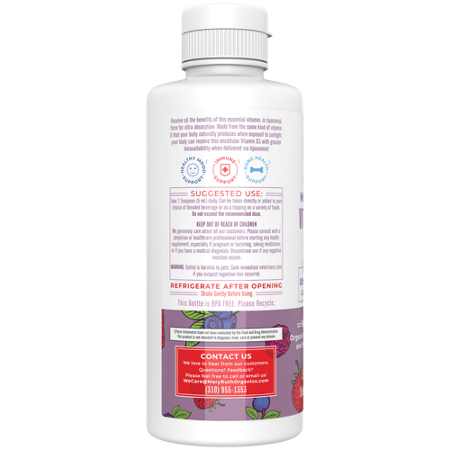 Alternate view of Megadose Vitamin D3 Liquid Liposomal Mixed Berry bottle 4
