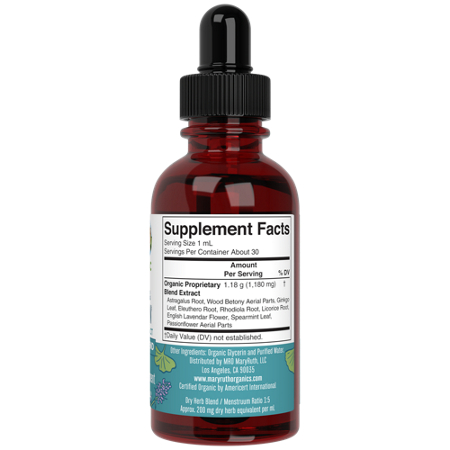 MaryRuth's Kids Focus Liquid Extract Supplement Label