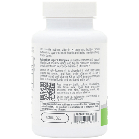 Natures Plus Pro Super Vitamin K Complex capsules alternate view 4
