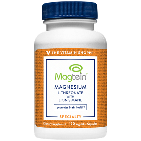 The Vitamin Shoppe Magnesium L-Threonate with Lions Mane bottle front
