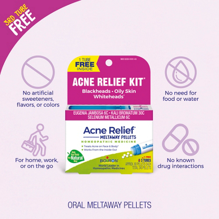 Acne Relief Kit Homeopathic Medicine 80 Pellets Boiron view 4