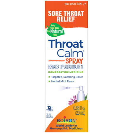 Boiron ThroatCalm Spray box front