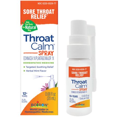 Boiron ThroatCalm Spray Homeopathic Medicine Sore Throat Relief view 2