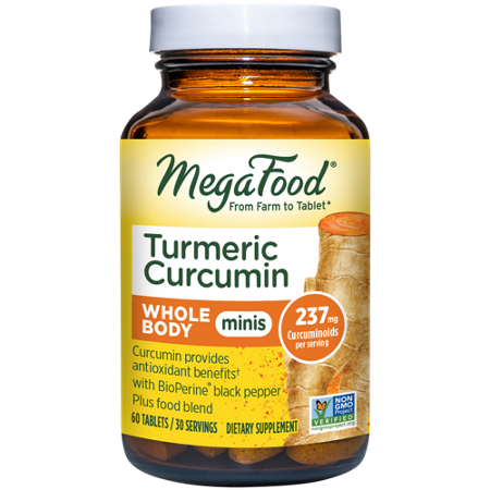 Megafood Turmeric Curcumin Whole Body Minis bottle front