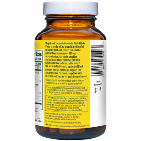 Megafood Turmeric Curcumin Whole Body Minis tablets view 5
