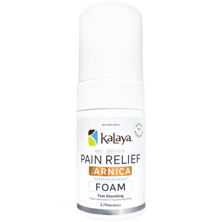 Kalaya Extra Strength Pain Relief Foam with Arnica bottle front