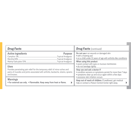 Drug Facts label for Kalaya Extra Strength Pain Relief Foam with Arnica