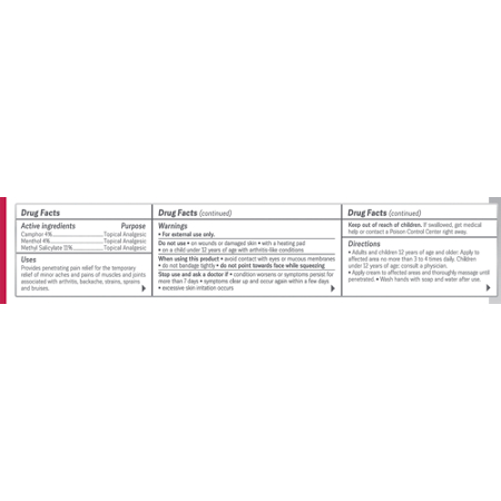 Kalaya Pain Relief Massage Applicator Drug Facts Label