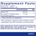 Supplement Facts for Pure Encapsulations Betaine HCl Pepsin
