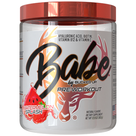 Bucked Up Babe Pre-Workout Watermelon Splash container front