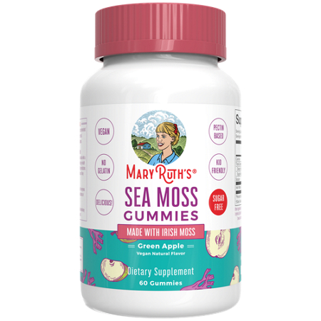 MaryRuth's Sea Moss Gummies Green Apple bottle front