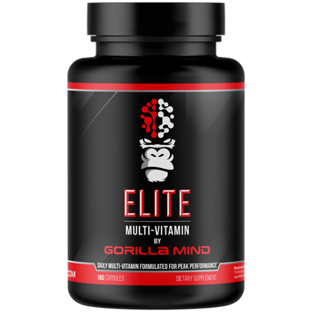Elite Multivitamin by Gorilla Mind bottle front