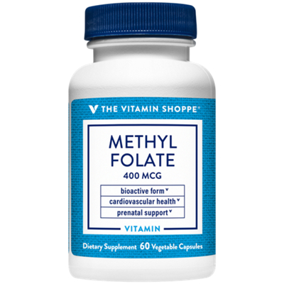 Methylfolate – Prenatal & Cardiovascular Support – 400 MCG (60 Vegetable Capsules)