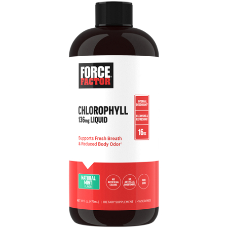 Force Factor Liquid Chlorophyll 136 MG bottle front