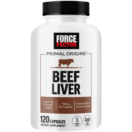 Force Factor Primal Origins Beef Liver capsules front