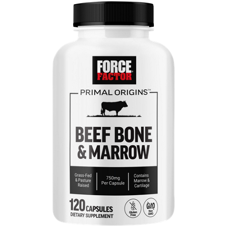 Force Factor Primal Origins Beef Bone & Marrow capsules 750 MG bottle front