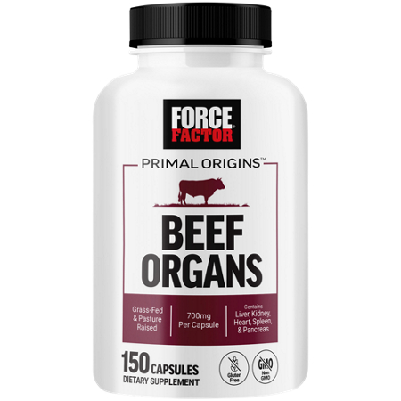 Force Factor Primal Origins Beef Organs capsules front