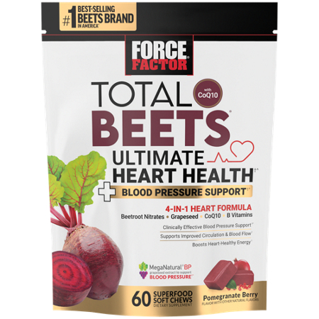Force Factor Total Beets Chews with CoQ10 pouch front