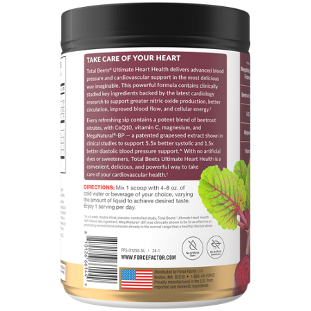 Force Factor Total Beets Ultimate Heart Health Powder alternate view 4