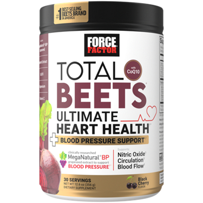 Total Beets Ultimate Heart Health Powder - Blood Pressure Support - Black Cherry (30 Servings)