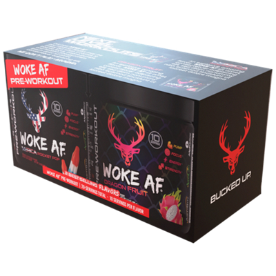 Woke AF Pre-Workout Trial Pack - Rocket Pop & Dragon Fruit