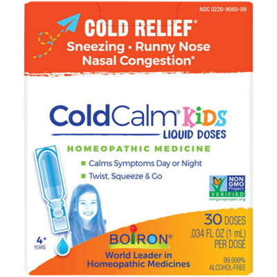 ColdCalm Kids - Homeopathic Medicine for Cold Relief, Sneezing and Runny Nose (30 Premeasured Liquid Doses)