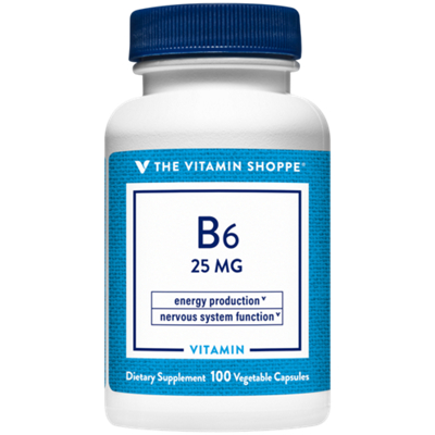 Vitamin B6 – Supports Energy Production – 25 MG (100 Vegetable Capsules)
