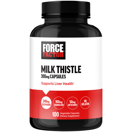 Force Factor Milk Thistle Liver Health Support capsules 300 MG bottle front