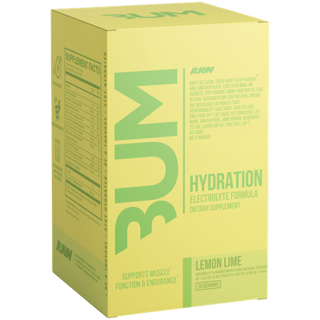 BUM Hydrate Electrolyte Formula Lemon Lime box front