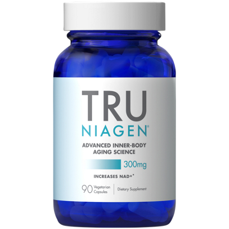 Tru Niagen Increases NAD Vegetarian Capsules 300 MG bottle front