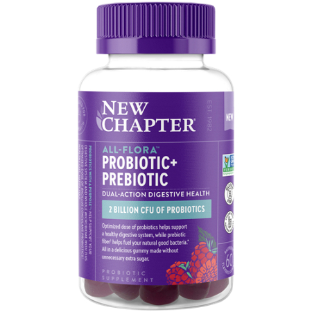 New Chapter All-Flora Probiotic Prebiotic gummies bottle front