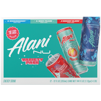 Alani Nu Variety Pack  - Breezeberry, Juicy Peach, Cherry Slush