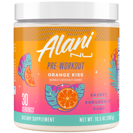 Alani Nu Pre-Workout Orange Kiss container front