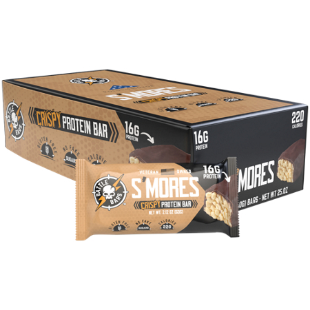 Battle Bars Crispy Protein Bar S'mores box front