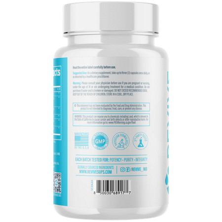 Revive MD Kidney Healthy Kidney Support capsules back