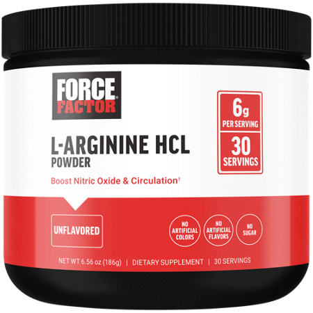 Force Factor L-Arginine HCL Powder container front