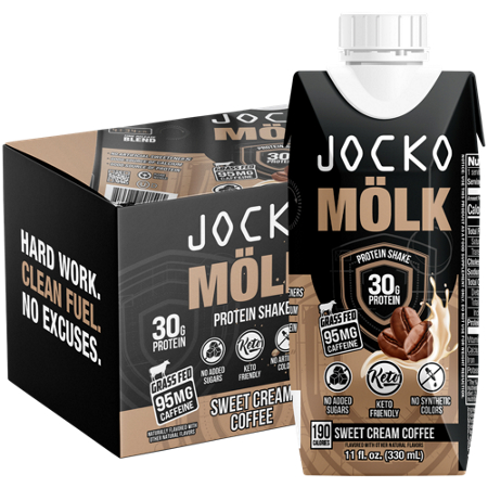 JOCKO FUEL Molk Sweet Cream Coffee Protein Shake 30g 96mg Caffeine view 2