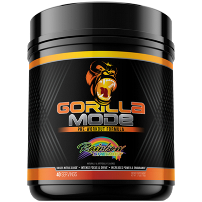 Gorilla Mode Pre-Workout Formula - Rainbow Sherbet (1.71 Lbs. / 40 Servings)