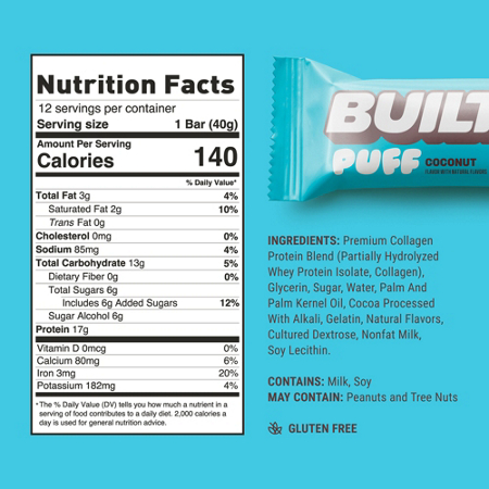 Built Puff Protein Bar Coconut alternate view 3