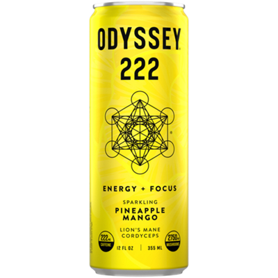 222 Sparkling Mushroom Energy Drink - Pineapple Mango